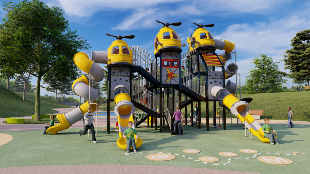 FJ002 commercial helicopter playground equipment