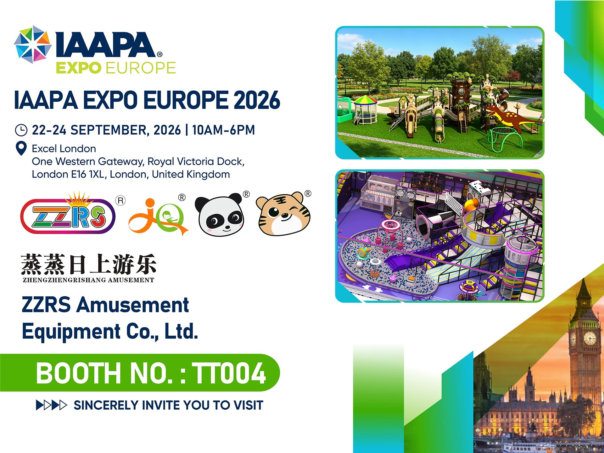 ZZRS Playground invitation for IAAPA Expo Europe 2026 at Booth TT004