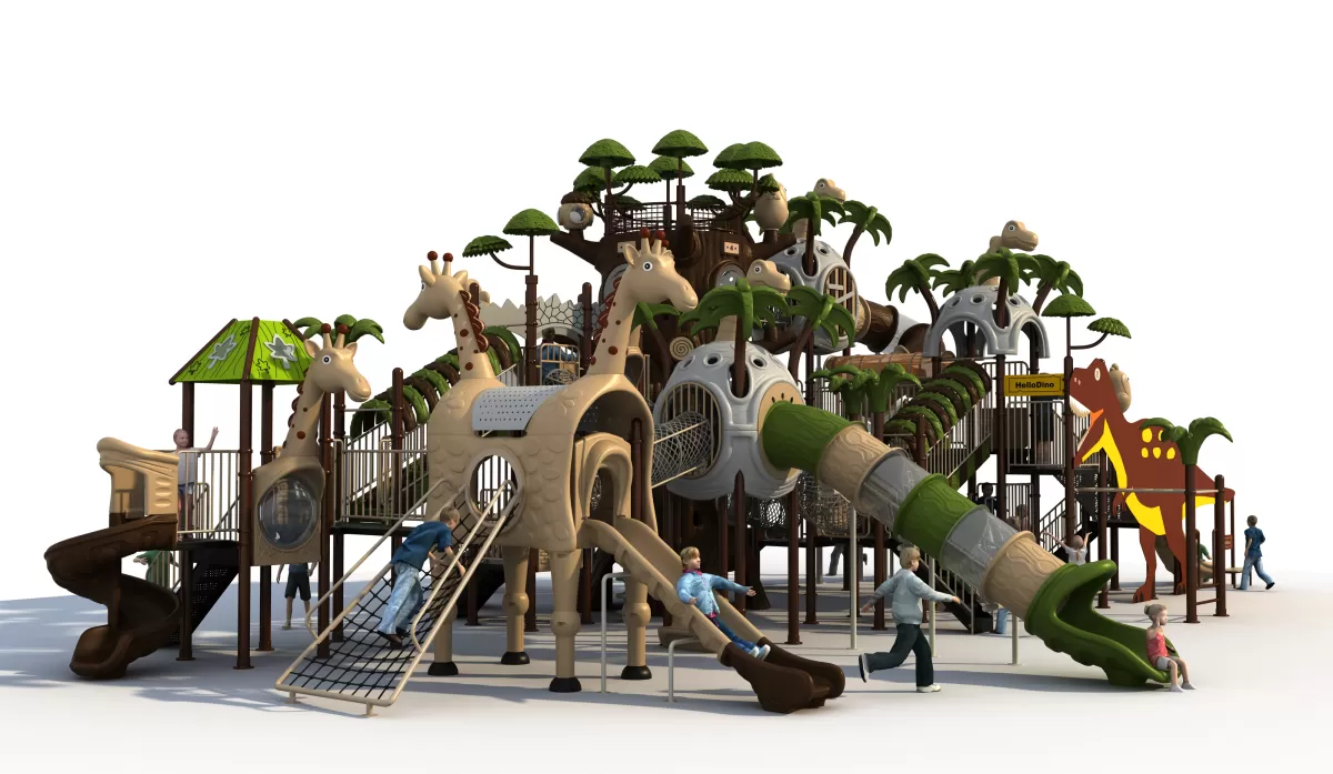 Commercial Jurassic Dinosaur Theme Playground Equipment