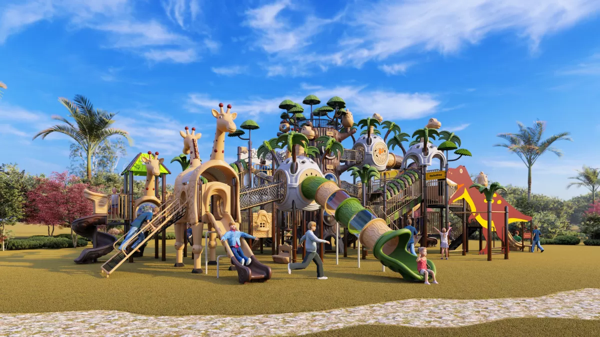Commercial Jurassic Dinosaur Theme Playground Equipment