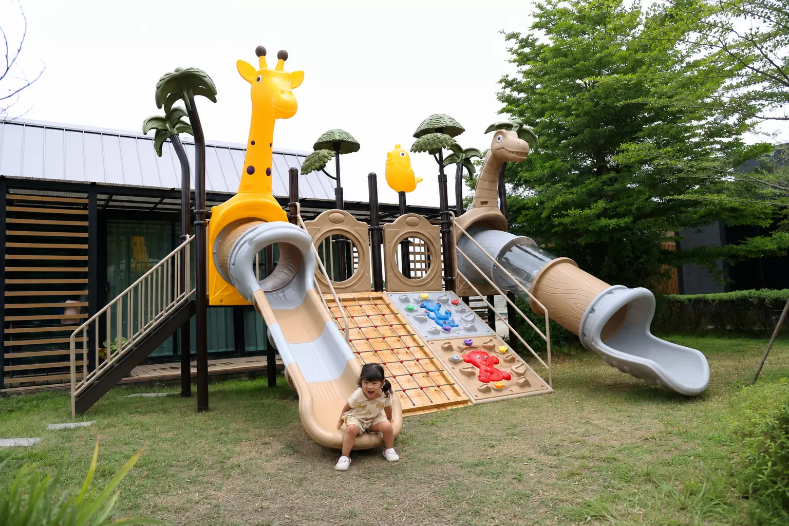 Commercial Giraffe and Dinosaur Theme Playground Equipment